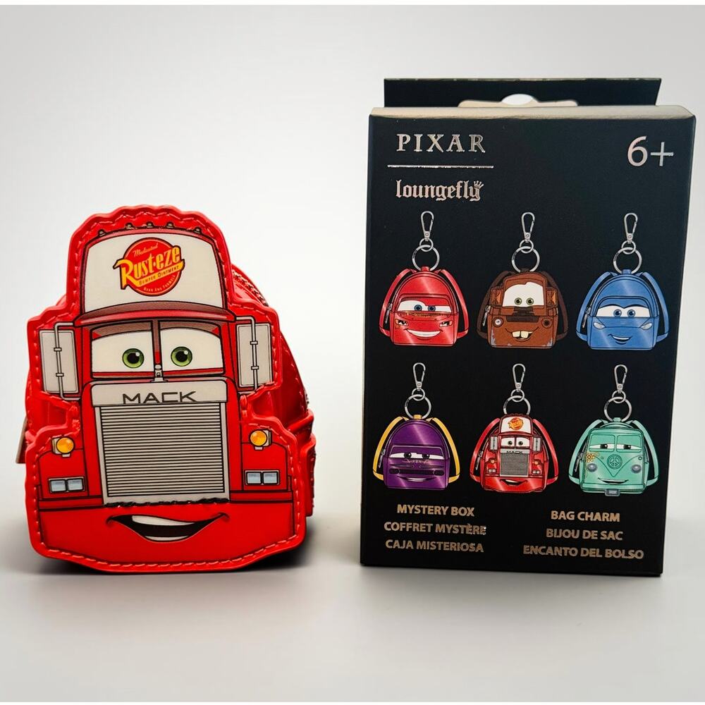 Loungefly Disney Pixar Cars Mack Mini Backpack Bag Charm Keychain New